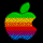 Logo Apple arc-en-ciel rétro
